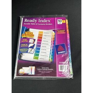 Avery Classic Customizable Table Of Contents Dividers, 10 Tab - 6 Sets - New
